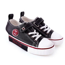 Baskets en cuir pour enfants Big Star II374042 Noir