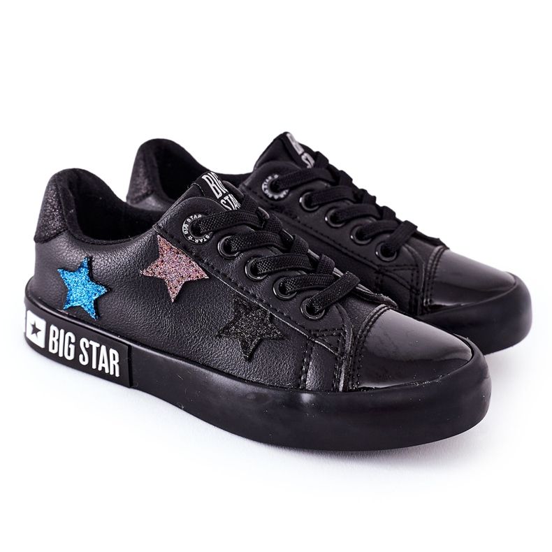 Baskets en cuir pour enfants Big Star II374031 Noir le noir le noir Baskets en cuir pour enfants Big Star II374031 Noir le noir le noir