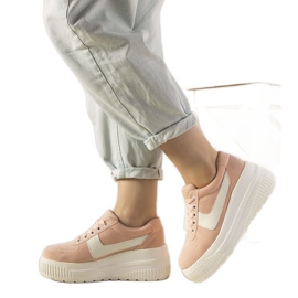 Baskets de sport roses avec une semelle Chillout haute Baskets de sport roses avec une semelle Chillout haute