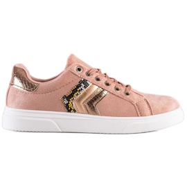 SHELOVET Baskets en daim rose