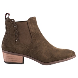 J. Star Bottines brunes sur un poste bas J. Star Bottines brunes sur un poste bas
