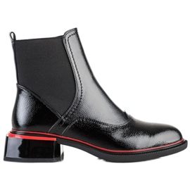 Filippo Bottines noires sur une fermeture éclair