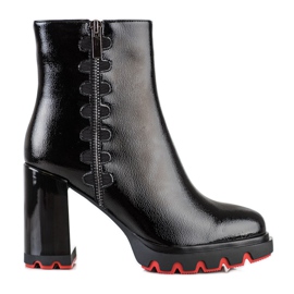 Filippo Bottes à talons hauts à la mode noir