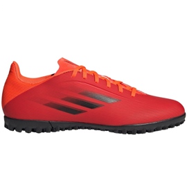 Chaussures de foot Adidas X Speedflow.4 Tf M FY3336 oranges et rouges Chaussures de foot Adidas X Speedflow.4 Tf M FY3336 oranges et rouges