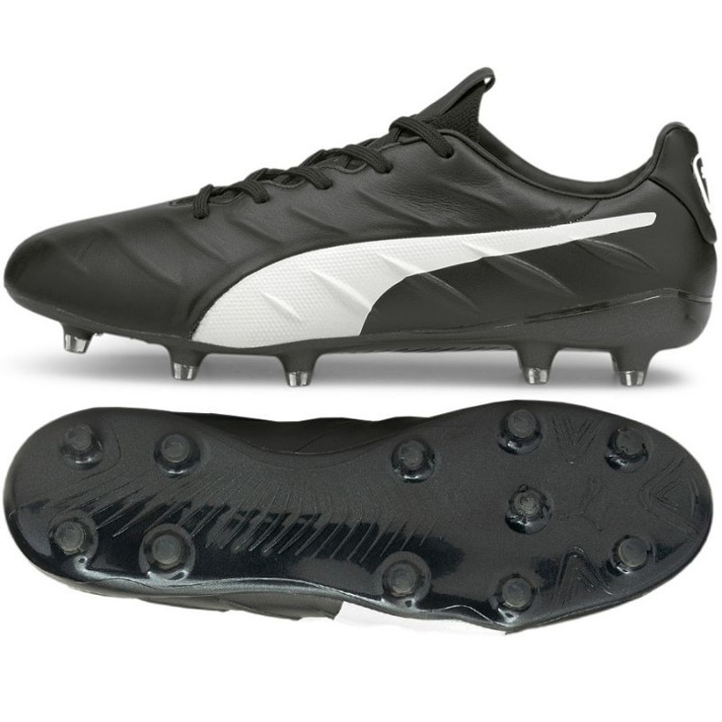 Chaussures de football Puma King Platinum 21 FG/AG 106478 01 le noir le noir