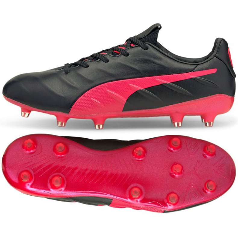 Puma King Platinum 21 FG / AG M 106478 02 chaussures de football le noir le noir