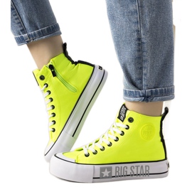 Baskets jaune fluo Big Star pour femme Balvin gris Baskets jaune fluo Big Star pour femme Balvin gris