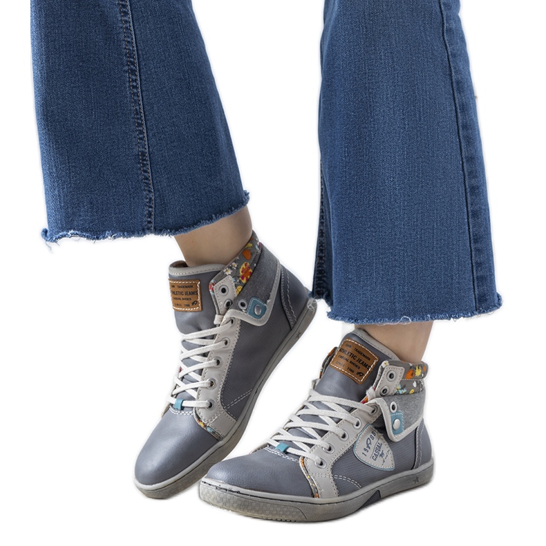 Baskets montantes pour femmes grises de Niente