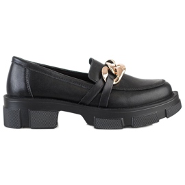 Filippo Mocassins En Cuir Sur La Plateforme le noir
