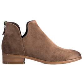Boots en daim à découpe VINCEZA brun