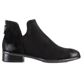 Boots en daim à découpe VINCEZA le noir