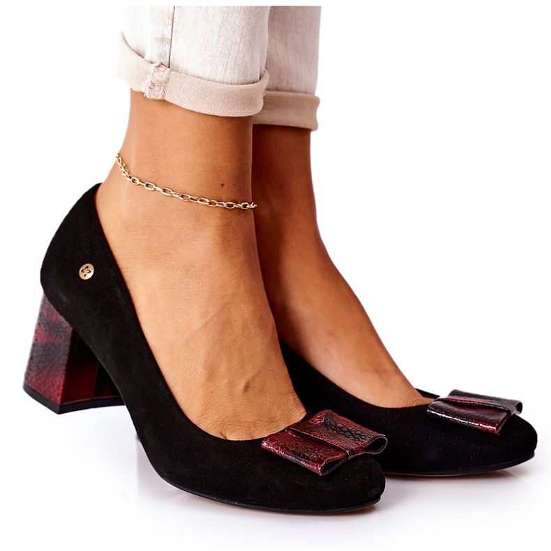 Escarpins pour femmes Maciejka Suede Noir 3356A-20 / 00-1 le noir