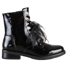 S. BARSKI Bottes En Cuir Éco Laqué S.BARSKI le noir S. BARSKI Bottes En Cuir Éco Laqué S.BARSKI le noir