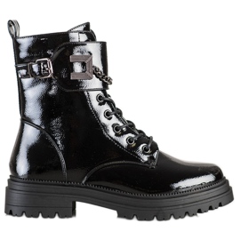 S. BARSKI Ouvriers Laqués Avec Chaîne S.BARSKI noir