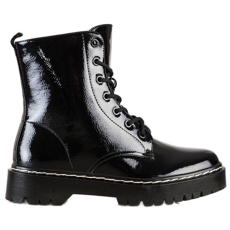 S. BARSKI Bottines à lacets sur la plateforme S.BARSKI le noir