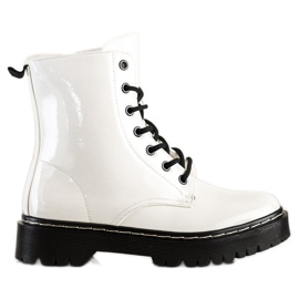 S. BARSKI Bottines à lacets sur la plateforme S.BARSKI blanc
