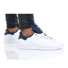 Chaussures Adidas Stan Smith Jr GZ7359 blanc bleu