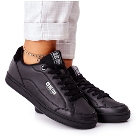 Baskets en cuir pour femmes en mousse à mémoire Big Star II274320 Noir le noir