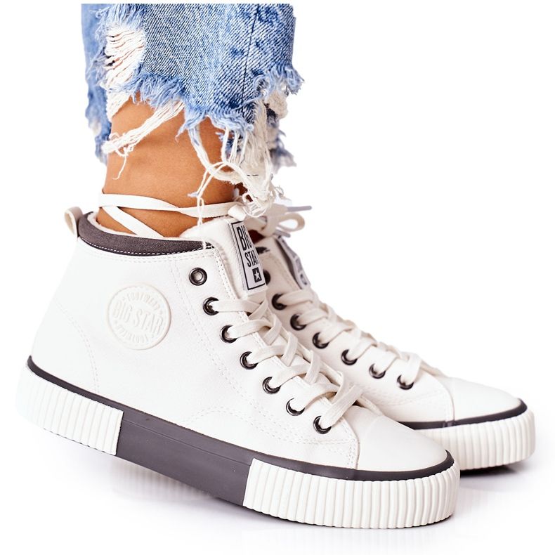 Baskets Hautes Isolées Big Star II274158 Blanc blanche Baskets Hautes Isolées Big Star II274158 Blanc blanche