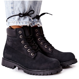 Bottes de randonnée en cuir pour femmes Big Star II274446 Noir