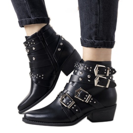 Santiags noires à rayures Ergost