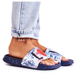 Chaussons en caoutchouc Big Star Love DD274A257 Bleu marine multicolore