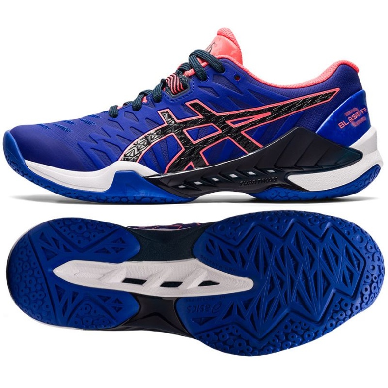 Asics Blast Ff 2 1072A046 400 chaussures de handball bleu bleu