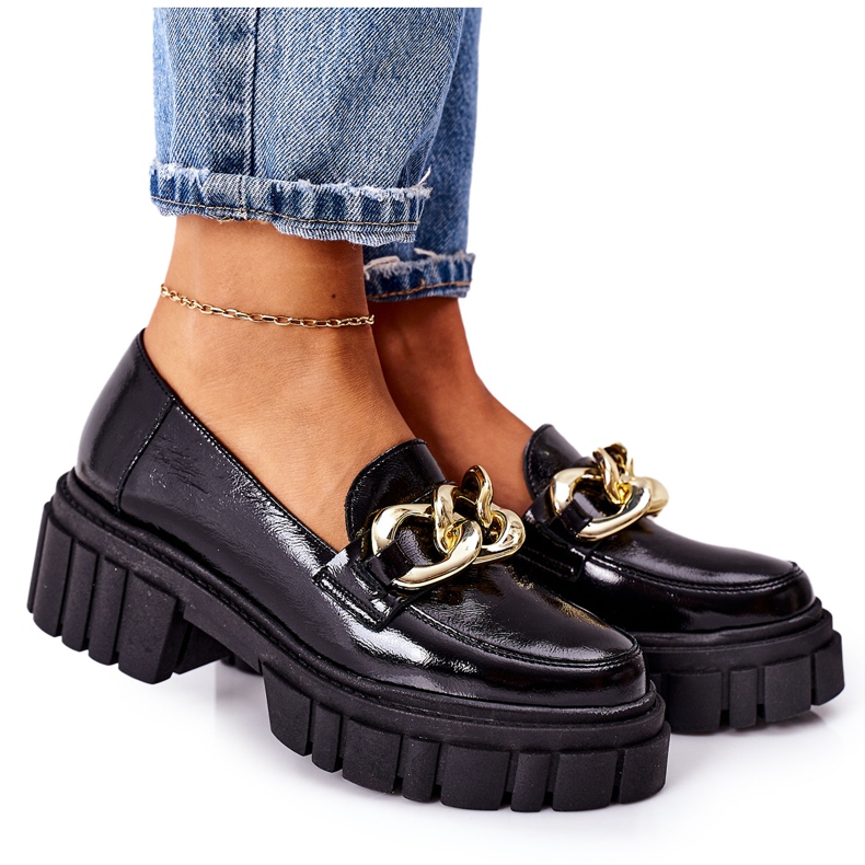 Mocassins Femme Mocassins Cuir Noir Laura Messi 2339 le noir