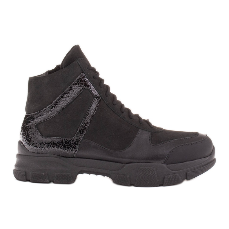 Marco Shoes Bottes sport Mil avec vernis décoratif le noir