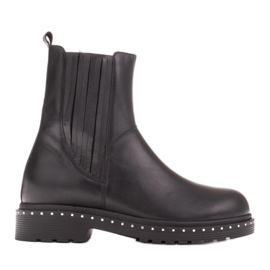 Marco Shoes Bottines Costanza à clous argentés noir