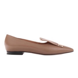 Marco Shoes Ballerines à languette décorative beige Marco Shoes Ballerines à languette décorative beige