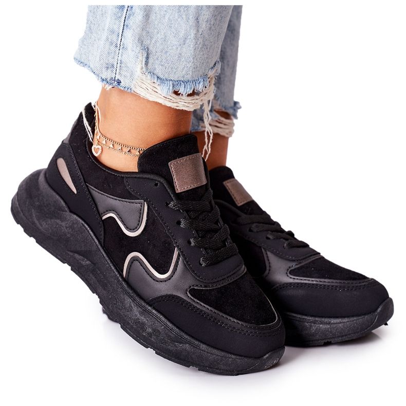 PE1 Chaussures de sport femme Baskets Noir Bethell le noir