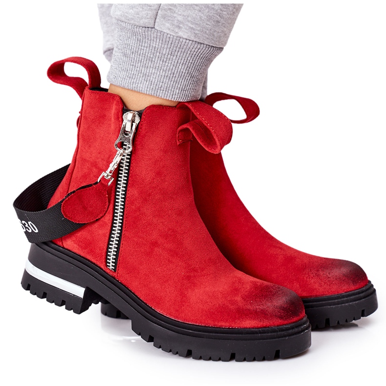 PS1 Bottes chaudes Cortona rouges avec fermeture à glissière PS1 Bottes chaudes Cortona rouges avec fermeture à glissière