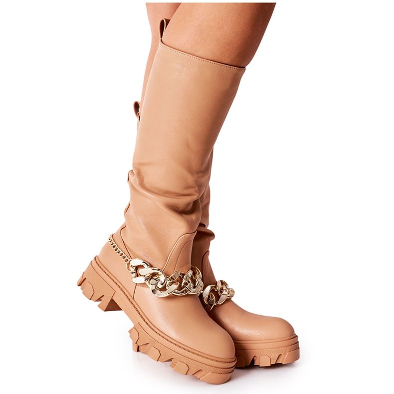 PB1 Bottes hautes Cecina camel brun