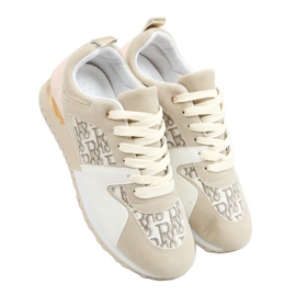 Chaussures de sport beiges B0-907 Beige Chaussures de sport beiges B0-907 Beige