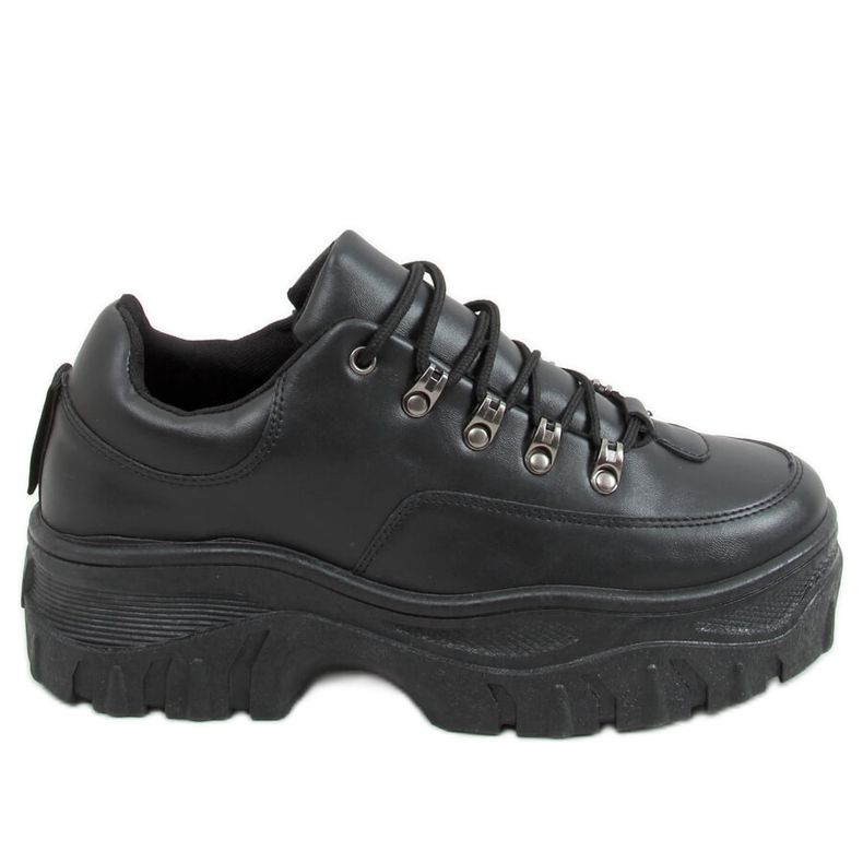Chaussures de sport à semelles hautes noires 6291 Noir le noir Chaussures de sport à semelles hautes noires 6291 Noir le noir