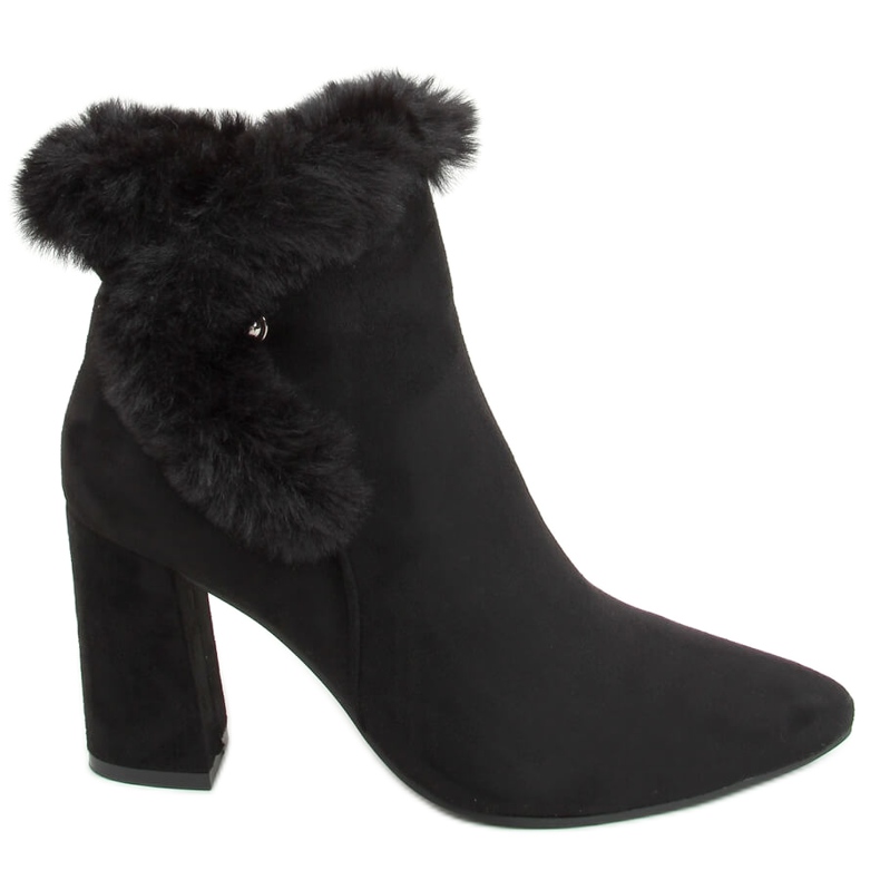 Bottines à talons noires J19-83 Noir le noir