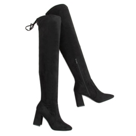 Bottines à talons noires Q2X4833-5 Noir