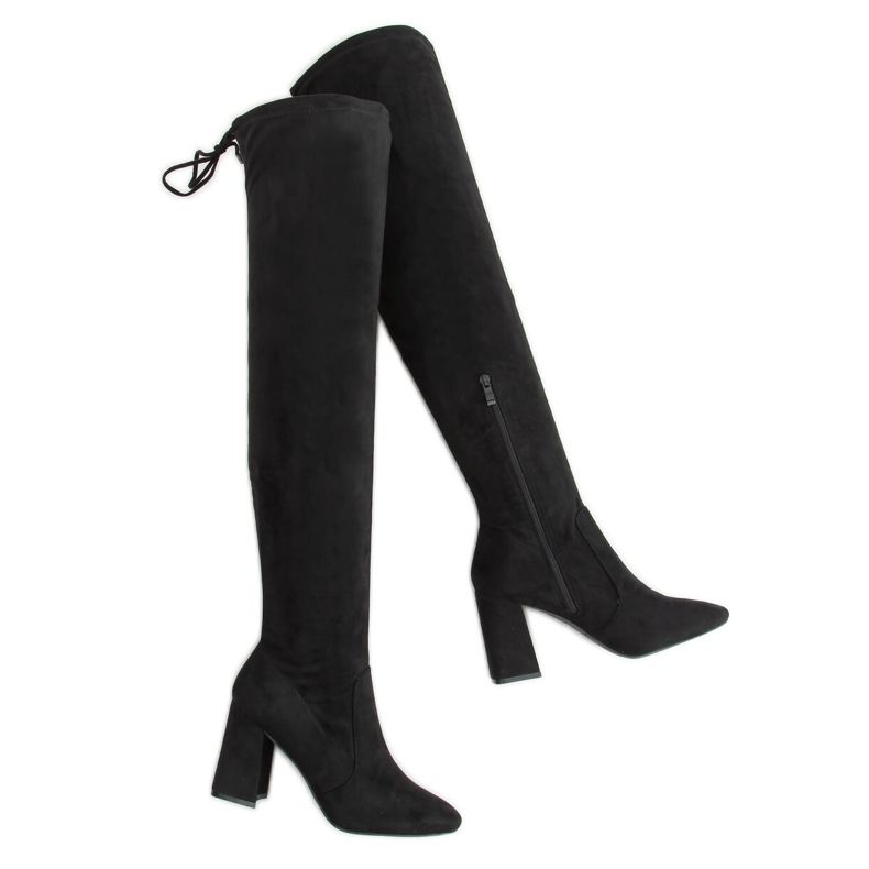 Bottines à talons noires Q2X4833-5 Noir le noir