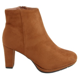 Camel F049 Bottines à talons camel brun