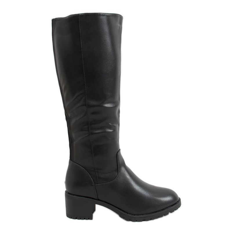 Bottines à talons noires Q400-13 Noir le noir