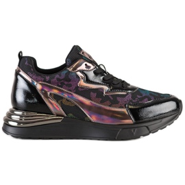Sneakers Avec Effet Holo VINCEZA noir