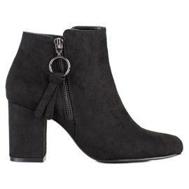 Goodin Bottes en daim classiques sur un poteau le noir