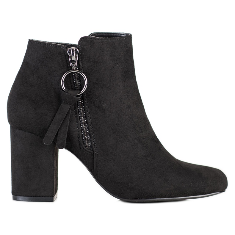 Goodin Bottes en daim classiques sur un poteau le noir
