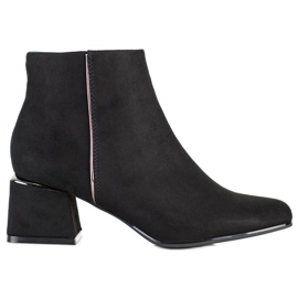 Goodin Bottines en daim élégantes le noir