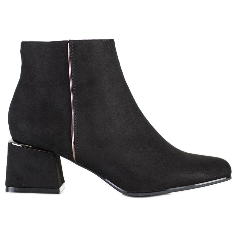 Goodin Bottines en daim élégantes le noir