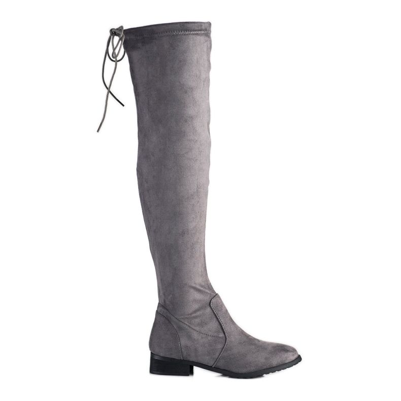 M.Daszyński Cuissardes à talon plat gris M.Daszyński Cuissardes à talon plat gris