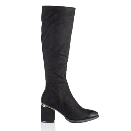 Filippo Bottes en daim élégantes le noir