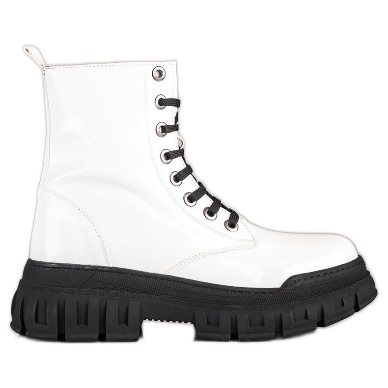 SHELOVET Bottes chaudes en cuir écologique blanche SHELOVET Bottes chaudes en cuir écologique blanche