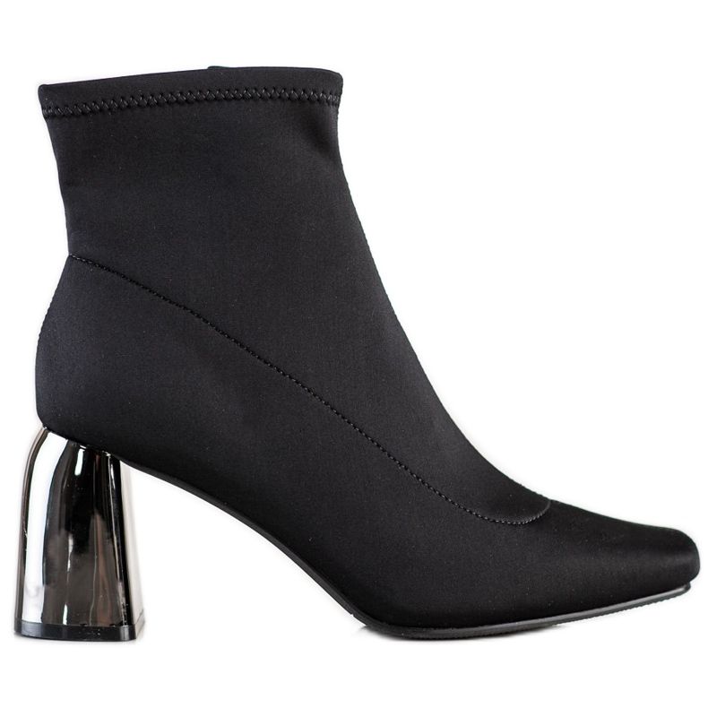 M.Daszyński Bottines élégantes à talons hauts le noir